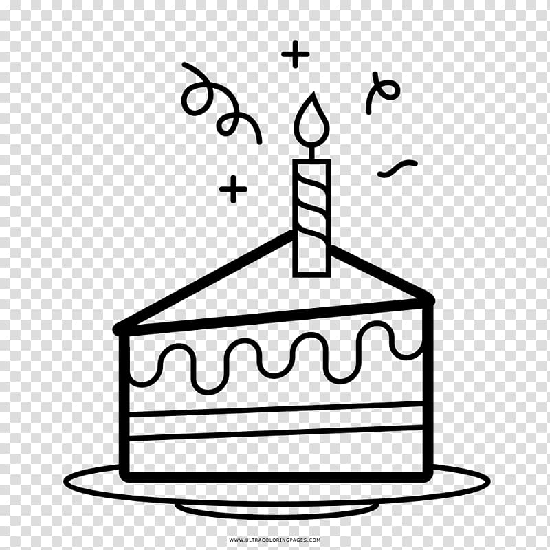 Birthday Cake Drawing Cupcake Candle Brushwork Pastel Color