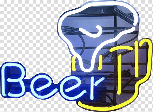 Beer Neon sign Distilled beverage Logo Neon lighting, neon signs transparent background PNG clipart
