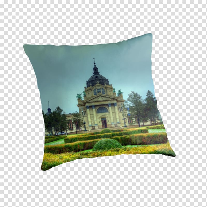 Széchenyi thermal bath Throw Pillows Cushion Spa, People in park transparent background PNG clipart