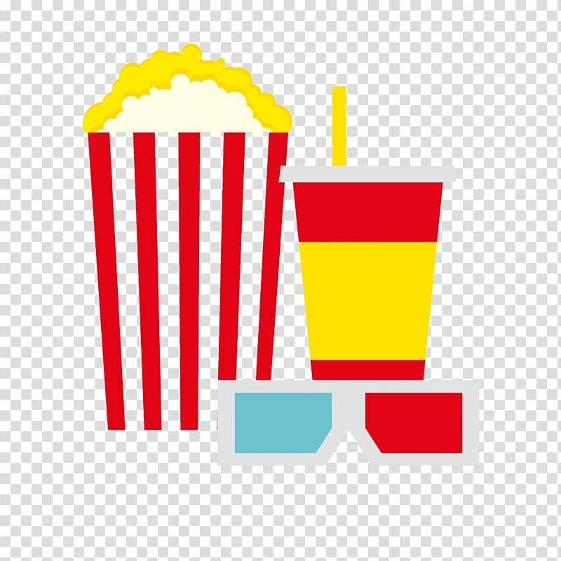 Popcorn 3D film Illustration, Cartoon popcorn drinks transparent background PNG clipart