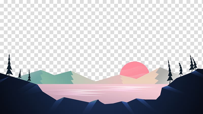 illustration of mountain, Sunrise Illustration, Sunrise transparent background PNG clipart