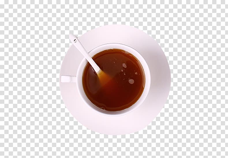 Ristretto Earl Grey tea Coffee cup Cafe, Top of the black sugar ginger tea material transparent background PNG clipart