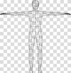 FU Base Pose , human body outline transparent background PNG