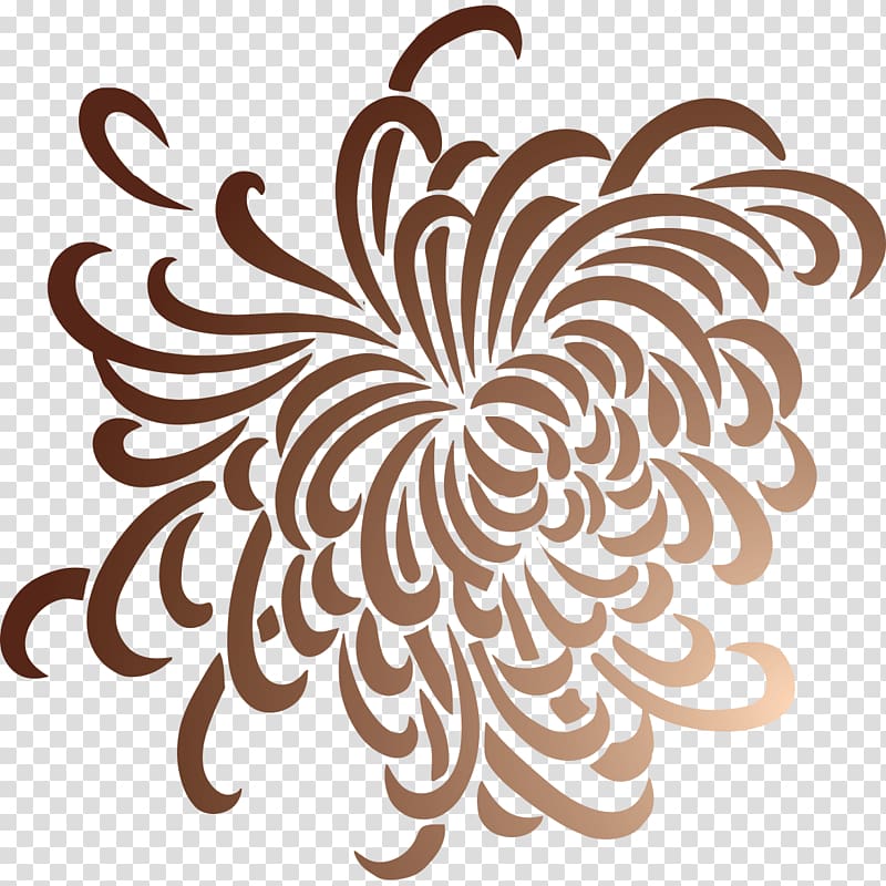 brown flower illustration, Chrysanthemum , Chrysanthemum pattern transparent background PNG clipart