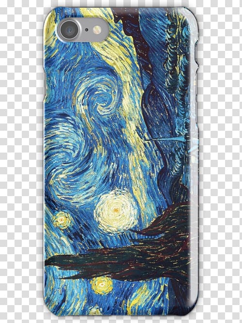 The Starry Night iPhone 7 Plus Painting Artist, starry material transparent background PNG clipart