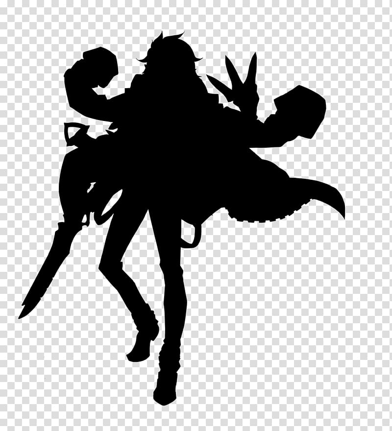 Elsword Player versus player Character , Anime silhouette transparent background PNG clipart