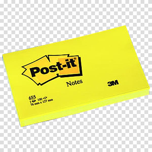 Post-it Note 3M Brand Yellow Kubikkmillimeter, Post it note transparent background PNG clipart