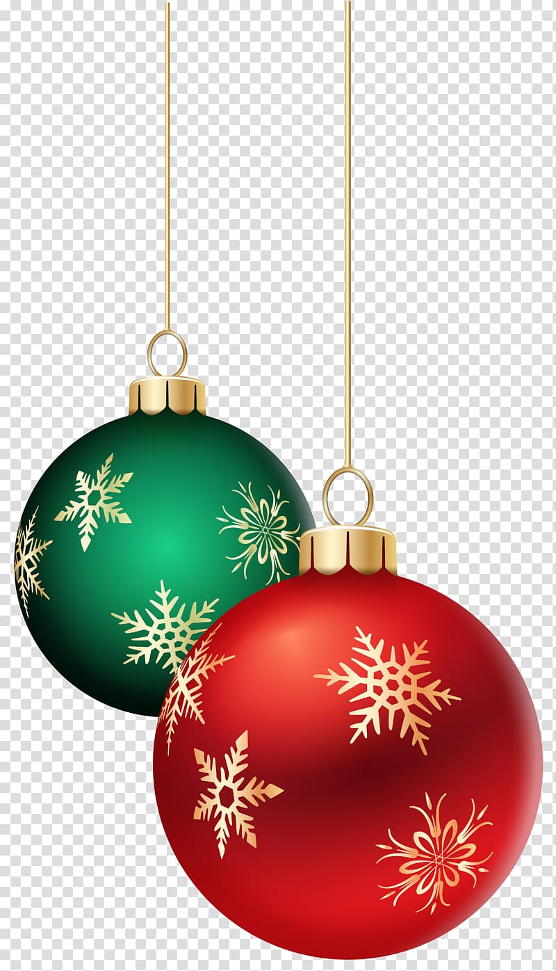 red and green baubles, Christmas ornament Christmas decoration Christmas lights , Hanging Christmas Balls transparent background PNG clipart