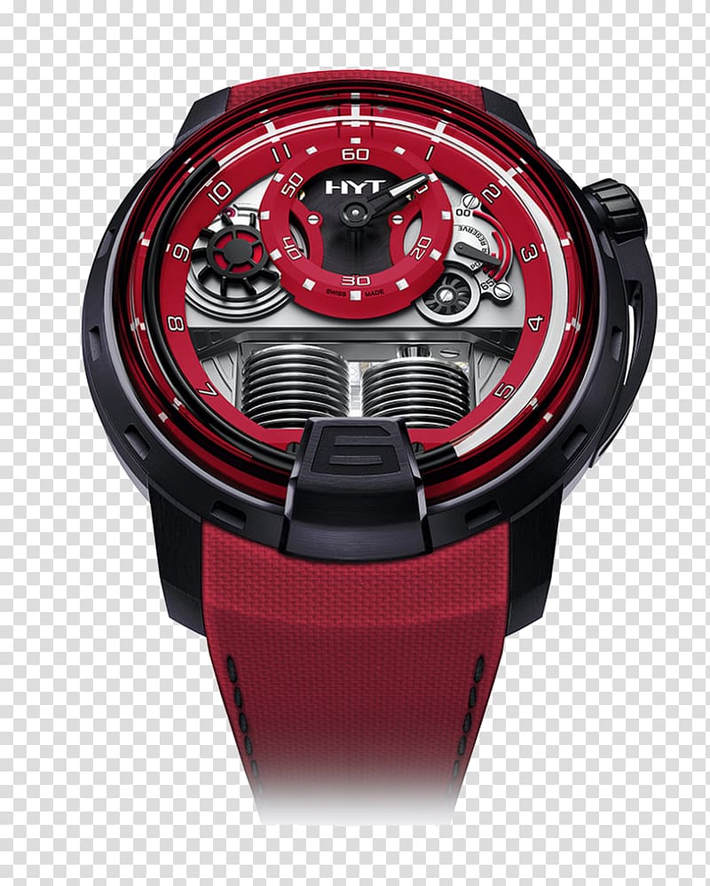 Counterfeit watch HYT Replica Blue, watch transparent background PNG clipart