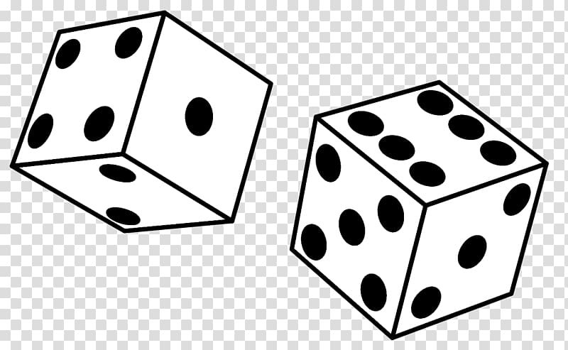two white and black cube dices, Black & White Yahtzee Dice , Black Games transparent background PNG clipart