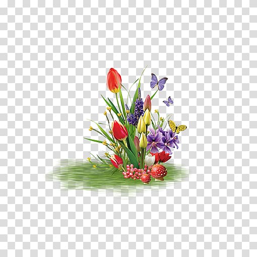 assorted-color petaled flower art, Quran Month Rajab Ramadan Illustration, A bunch of tulips flowers transparent background PNG clipart