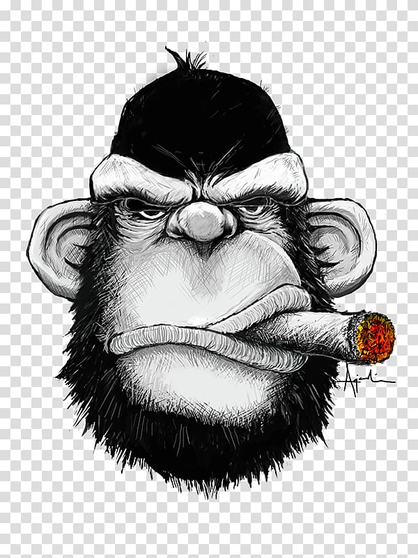 T-shirt Cigar box guitar Cigar Monkey, T-shirt transparent background PNG clipart