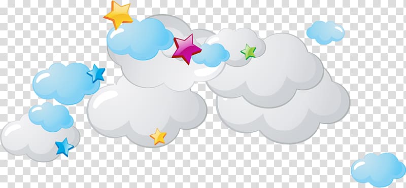 clouds illustration, Cloud Star, Clouds stars transparent background PNG clipart