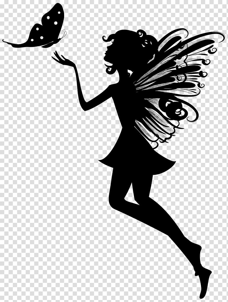 Silhouette Fairy , Butterfly Fairy transparent background PNG clipart
