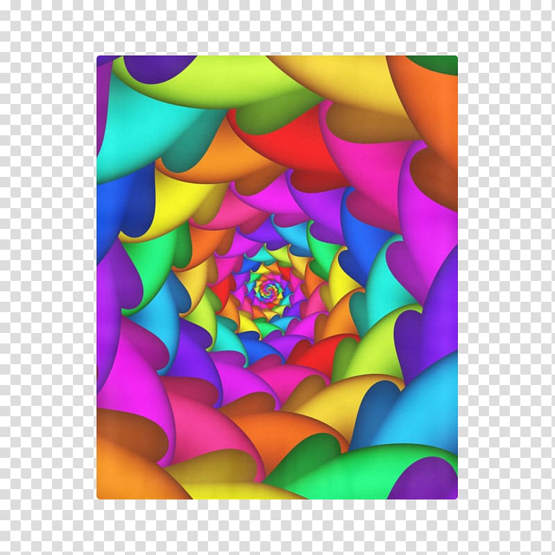Rainbow rose Spiral Fractal Psychedelic art, All Over Print transparent background PNG clipart