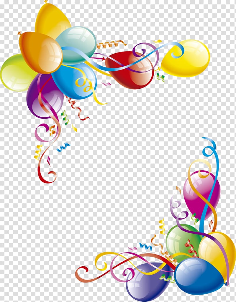 red, blue, and yellow balloon illustration, Party Faget-Abbatial Moncorneil-Grazan Birthday , Globos transparent background PNG clipart