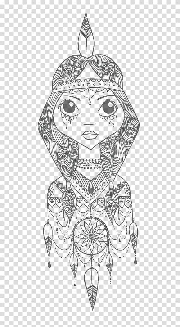 Coloring book Drawing Child Adult Dreamcatcher, child transparent background PNG clipart