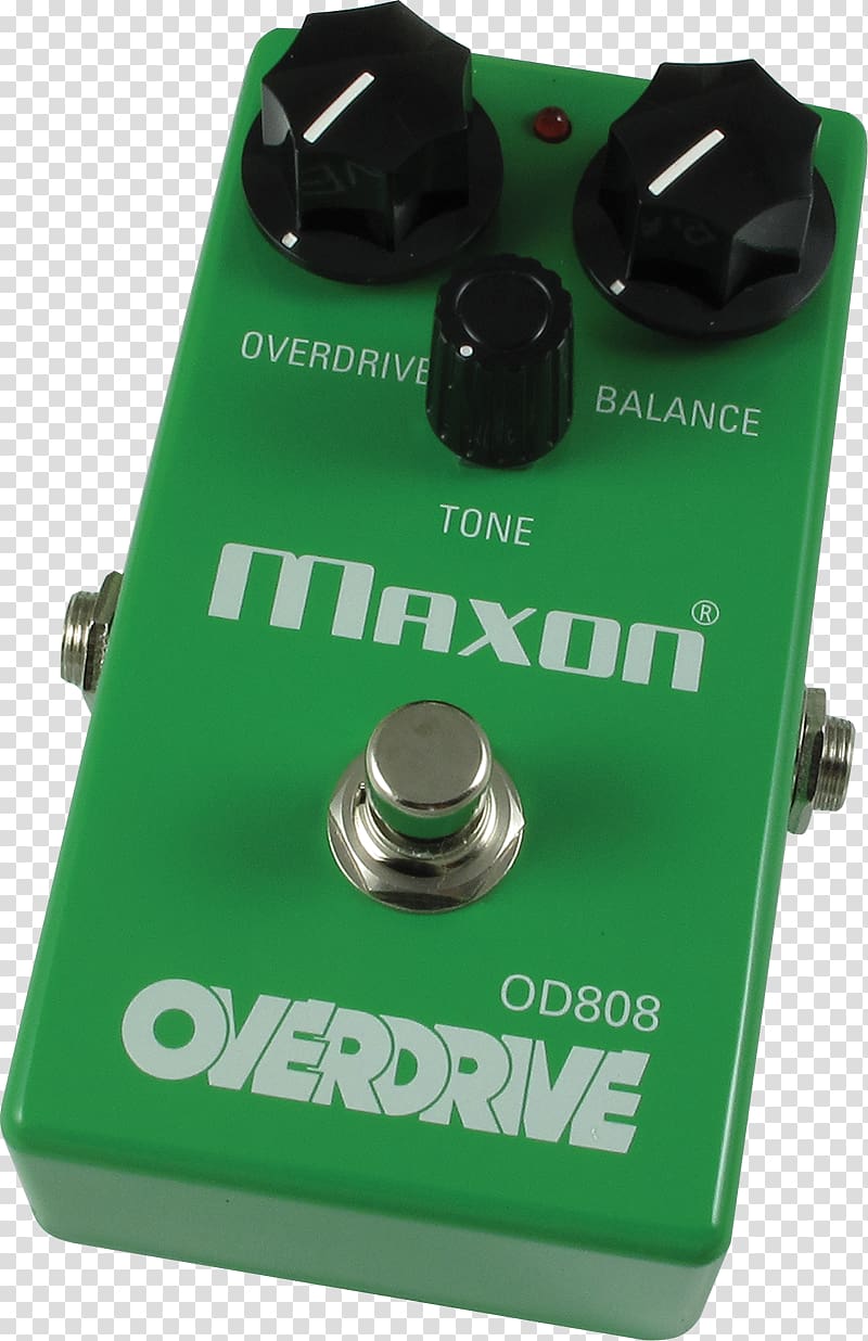 Guitar amplifier Effects Processors & Pedals Maxon OD808 Overdrive, overdrive transparent background PNG clipart