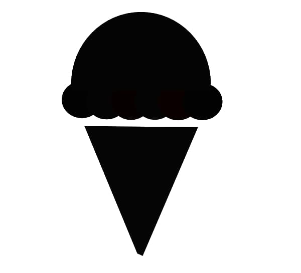 Ice Cream Cones Cupcake Sundae, Cupcake Silhouette transparent background PNG clipart