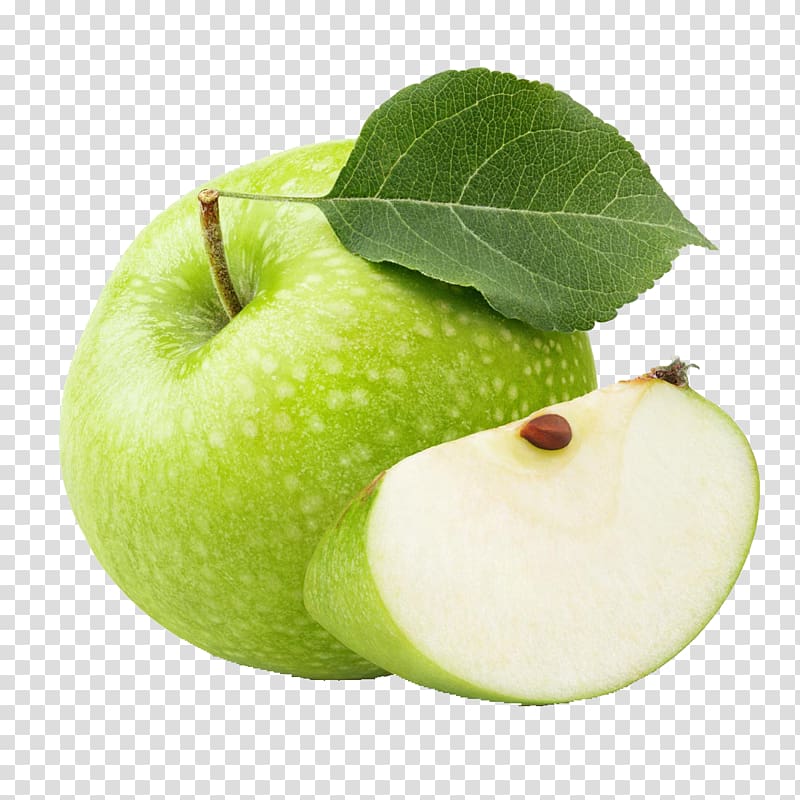 fresh green apple fruit transparent background PNG clipart