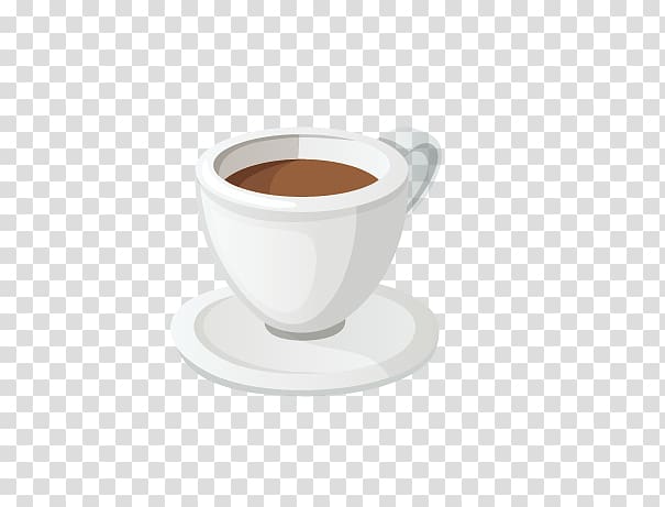 White coffee Ristretto Espresso Coffee cup, White coffee cup transparent background PNG clipart