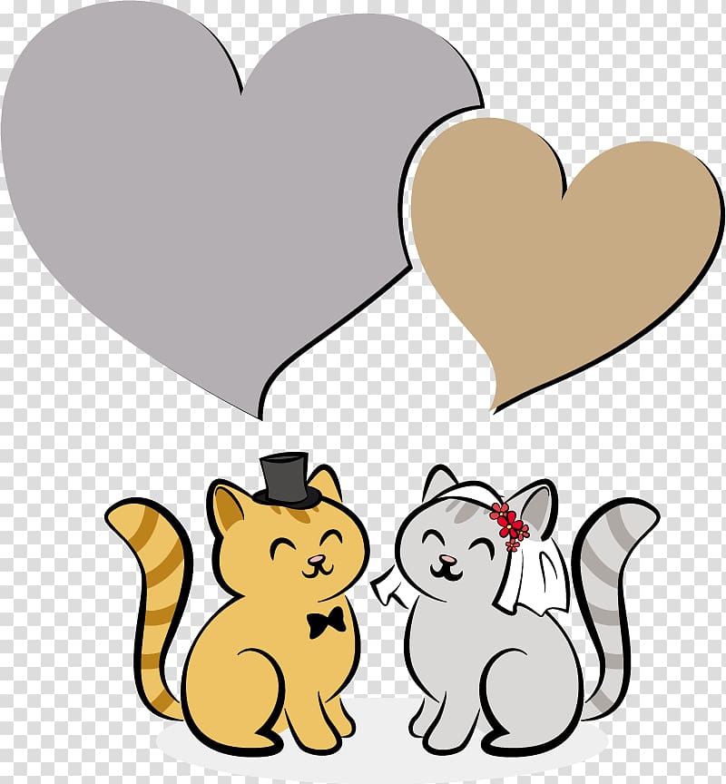 Cat Wedding Marriage , wedding love cats transparent background PNG clipart