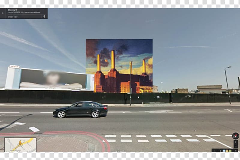 Battersea Power Station Animals New York City Album cover, street view transparent background PNG clipart