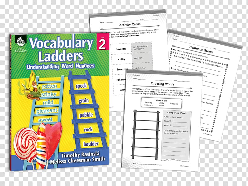 Vocabulary Ladders: Understanding Word Nuances Level 3 Daily Word Ladders: Grades 4-6 Daily Word Ladders: Grades 1-2 Vocabulary Ladders--Understanding Word Nuances Understanding Word Nuances Level 2, Word transparent background PNG clipart