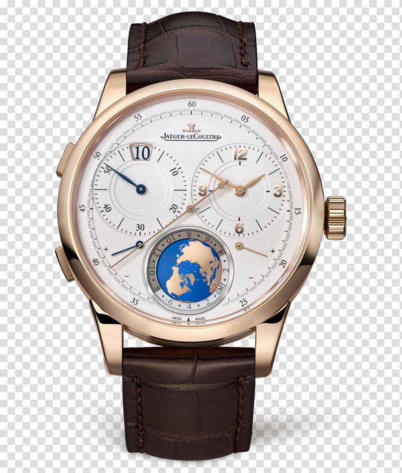 Jaeger-LeCoultre Watchmaker Chronograph Complication, Gold coffee color male watch Jaeger-LeCoultre watches watches transparent background PNG clipart