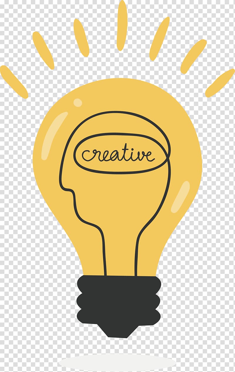 Incandescent light bulb Creativity Business Information, Creative thinking light bulb transparent background PNG clipart