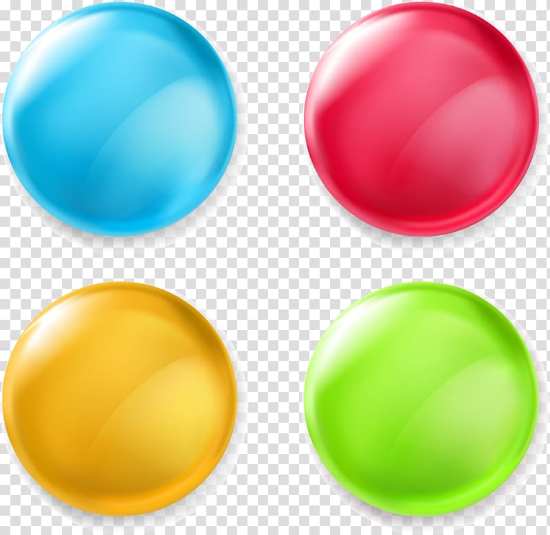 Easter egg Material , hand-painted four round button transparent background PNG clipart