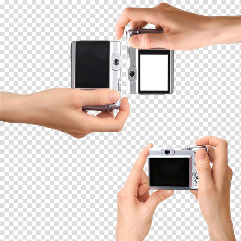 Digital camera Hand, Take the camera\'s various hand gestures transparent background PNG clipart