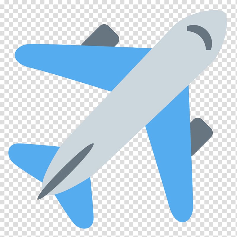 gray and blue plane , Flight Airplane Travel Emoji Vacation, Plane transparent background PNG clipart