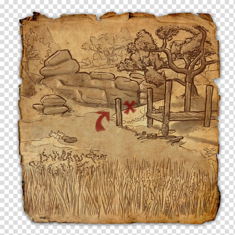 Treasure map The Elder Scrolls Online Treasure hunting, treasure transparent background PNG clipart