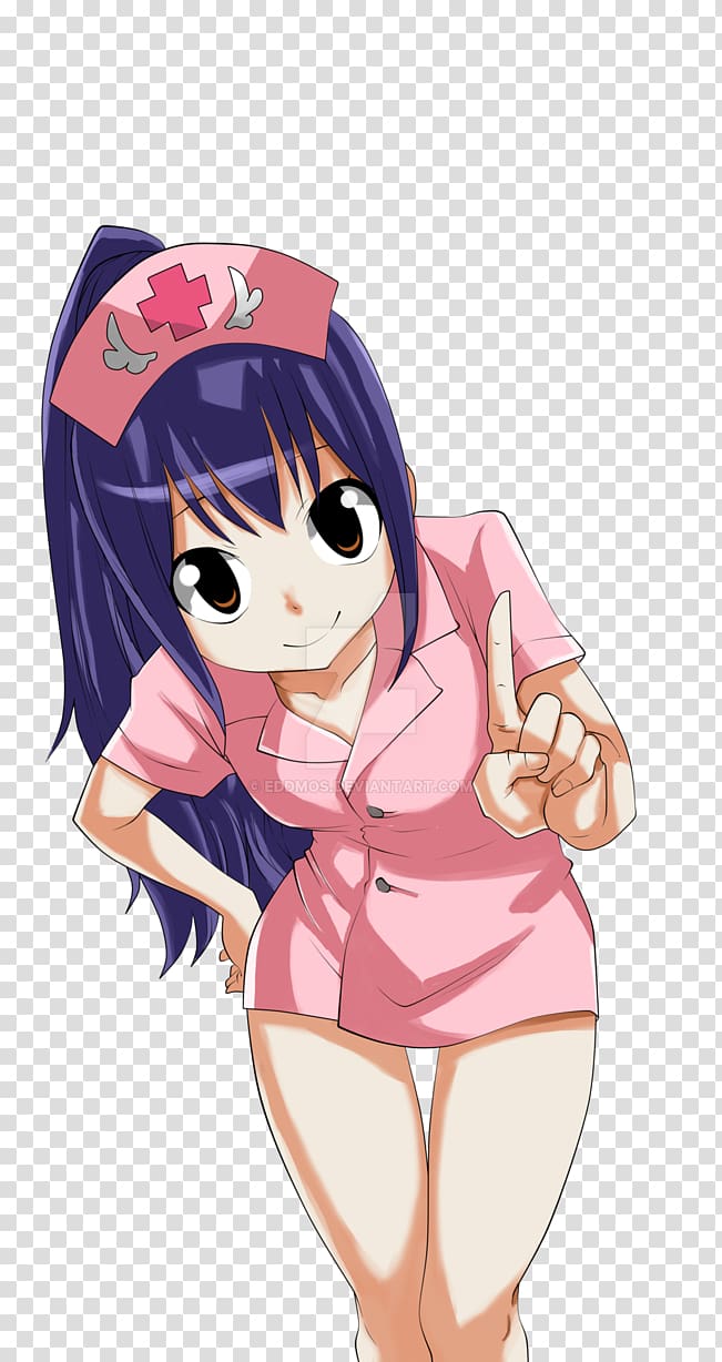 Black hair Mangaka Brown hair Anime, Sexy nurse transparent background PNG clipart