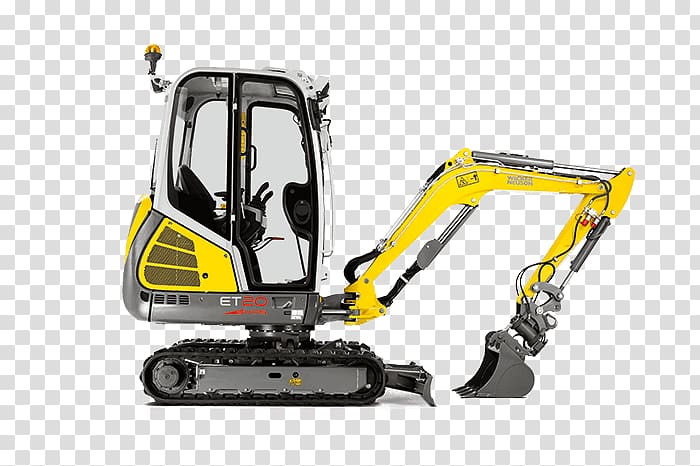 Compact excavator Wacker Neuson Heavy Machinery Bagr na kolovém podvozku, Compact Excavator transparent background PNG clipart