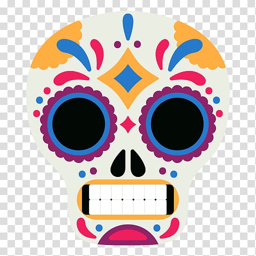 Calavera Skull Day of the Dead , mask transparent background PNG clipart