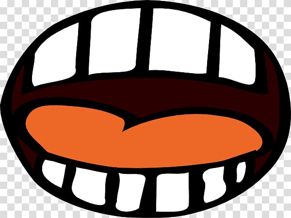 mouth illustration, Cartoon Mouth Orange Tongue transparent background PNG clipart
