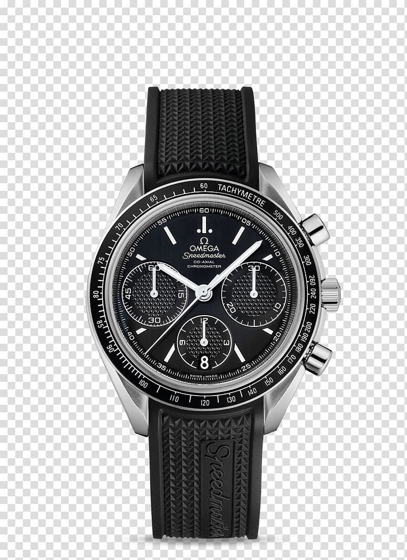 Omega Speedmaster Coaxial escapement OMEGA Men's Speedmaster Racing Co-Axial Chronograph Watch Omega SA, watch transparent background PNG clipart