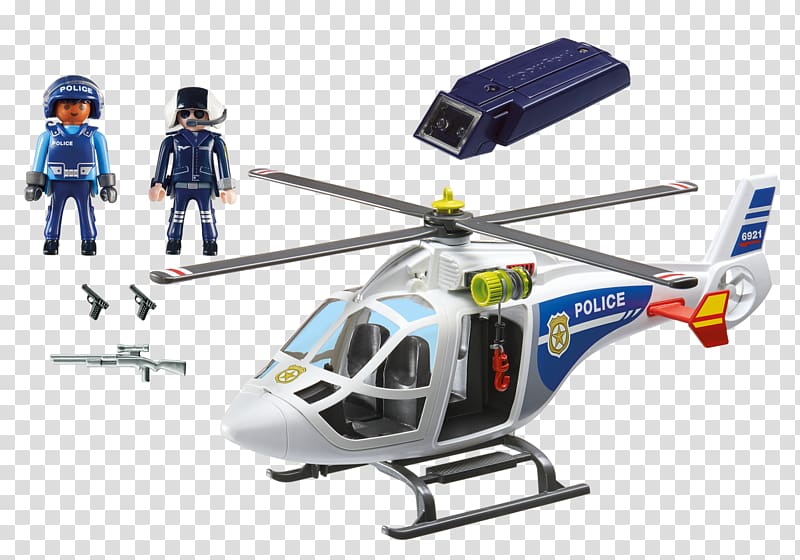 Helicopter Playmobil Police aviation Toy Light, helicopter transparent background PNG clipart