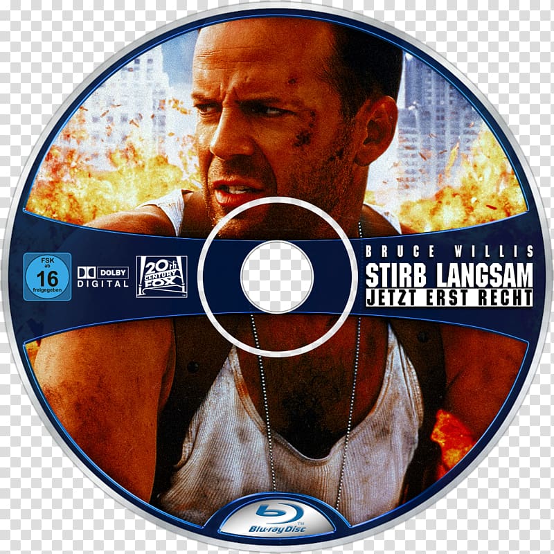 Bruce Willis Die Hard with a Vengeance John McClane Blu-ray disc, die hard transparent background PNG clipart