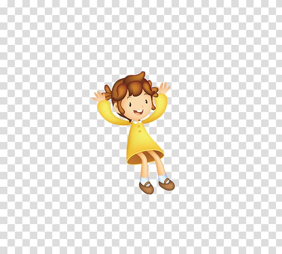 Cartoon Child Girl, Fly girl transparent background PNG clipart