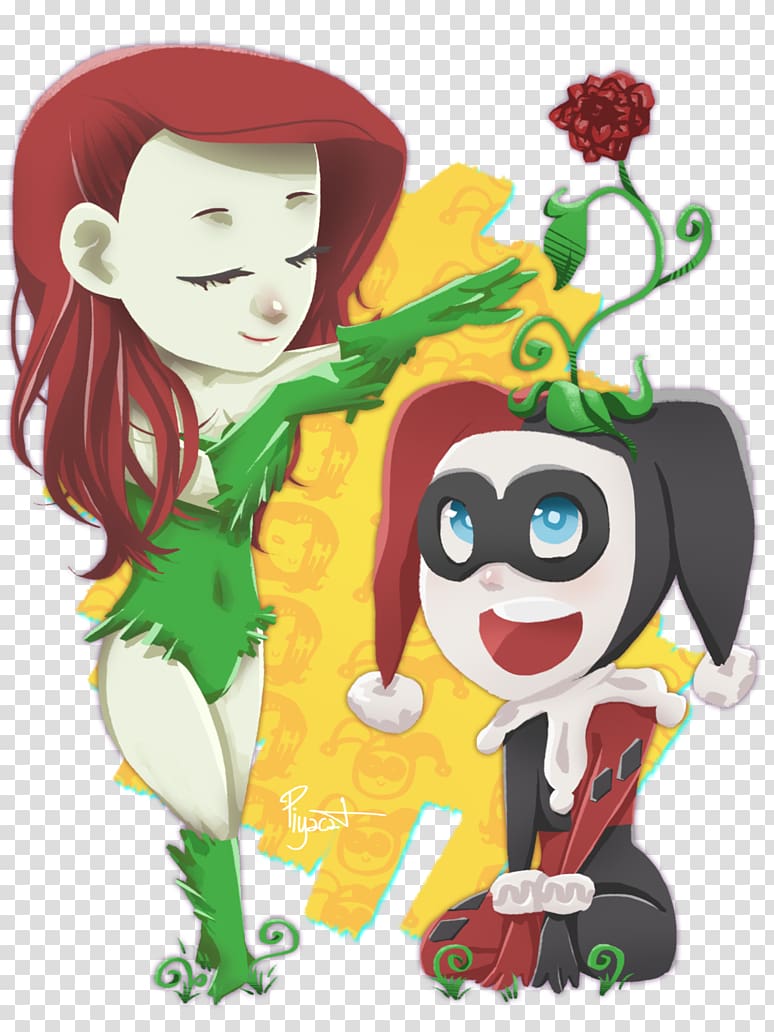 Poison Ivy Harley Quinn Drawing Fan art, harley quinn transparent background PNG clipart