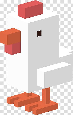 white and red chicken illustratio, Crossy Road Chicken transparent background PNG clipart