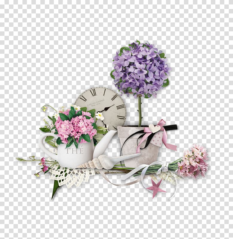 white ceramic plant pot with purple flowers, , Flowers Watch transparent background PNG clipart