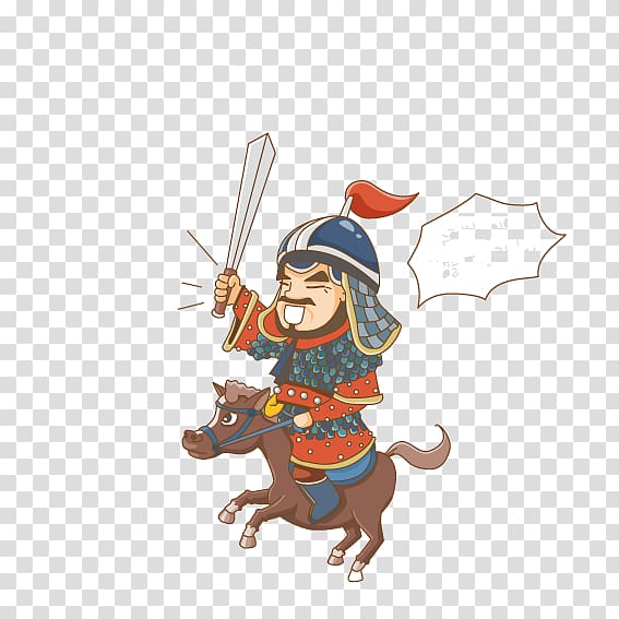 Cartoon, Riding sword guards transparent background PNG clipart