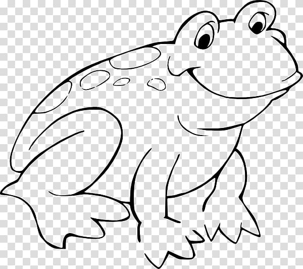 Frog Black and white Cartoon , Frog Line transparent background PNG clipart