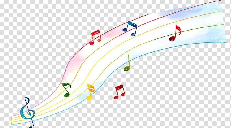 music notes illustration, Musical note Choir, Drawing color musical note transparent background PNG clipart