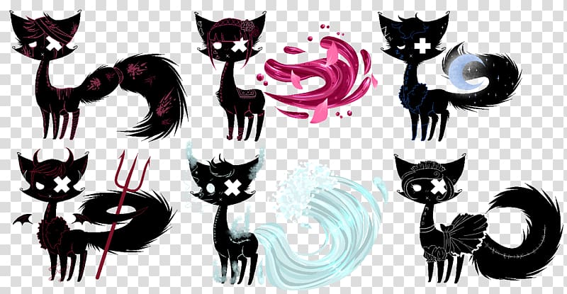 Norwegian Forest cat Kitty Pryde Kitten Drawing Black cat, shadow transparent background PNG clipart