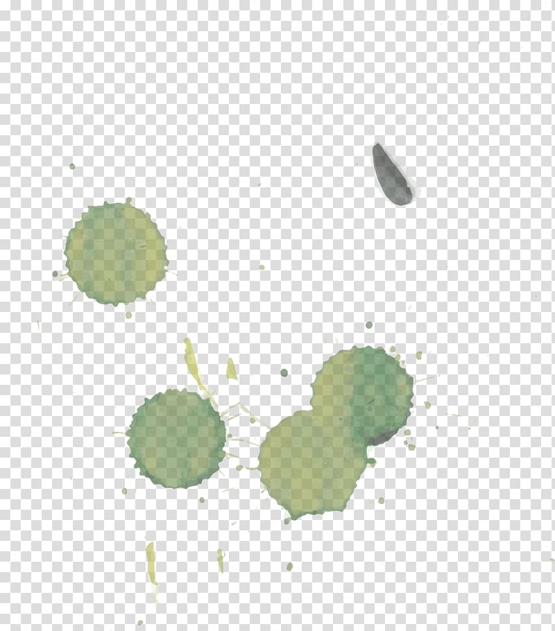 hand painted green dots transparent background PNG clipart